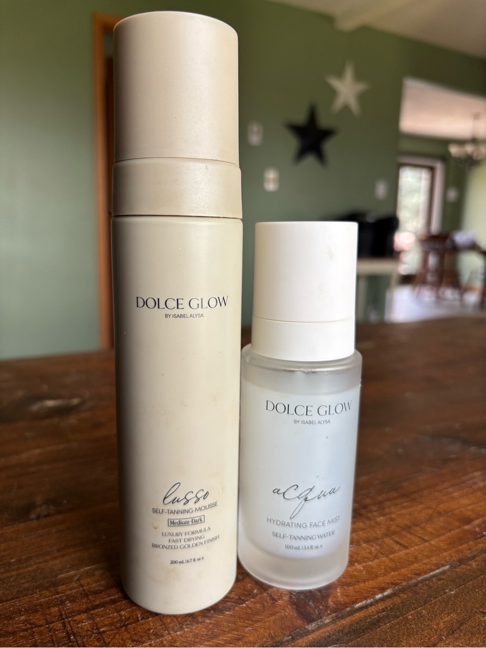Dolce Glow Hydrating Face Mist & Self-Tanning Mousse Set - Cream